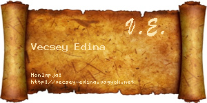 Vecsey Edina névjegykártya